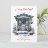 Prettige feestdagen · Nieuwe voordeur voor huis in Aankondiging (Staand voorkant)