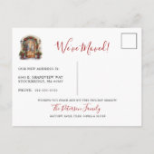 Prettige feestdagen · Nieuwe voordeur voor huis in Aankondigingskaart (Achterkant)