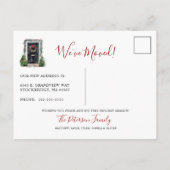 Prettige feestdagen · Nieuwe voordeur voor huis in Aankondigingskaart (Achterkant)