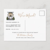 Prettige feestdagen · Nieuwe voordeur voor huis in Aankondigingskaart (Achterkant)