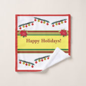 Prettige feestdagen, Nieuwjaar, Kerst handdoek Set (Wasdoekje)