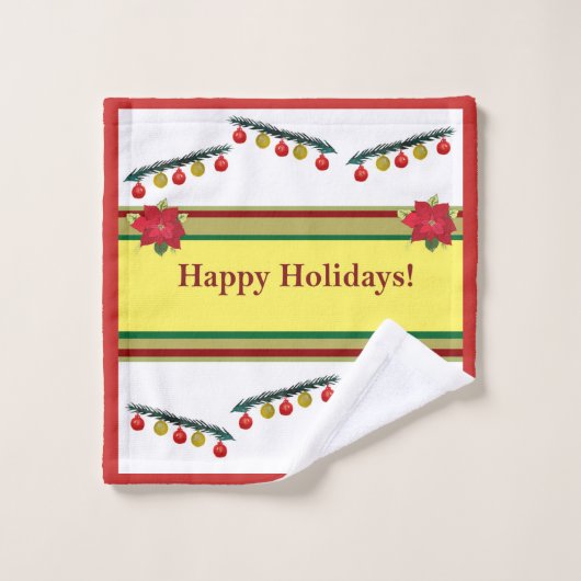 Prettige feestdagen, Nieuwjaar, Kerst handdoek Set (Wasdoekje)