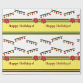 Prettige feestdagen - Nieuwjaar, Kerstmis Cadeaupapier (Vlak)