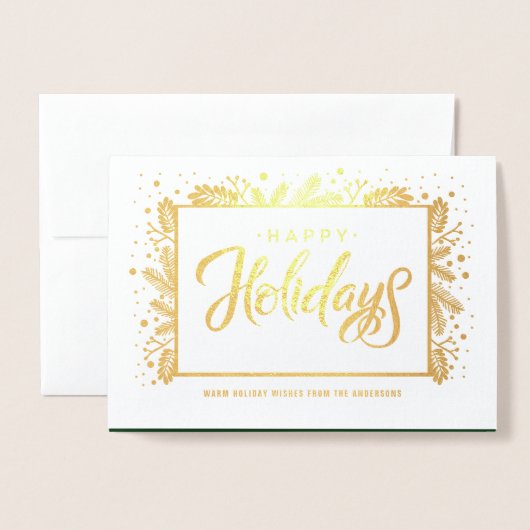 PRETTIGE FEESTDAGEN NL Aangepaste foto luxe Folie Kaarten (Voorkant met envelop)