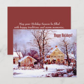 PRETTIGE FEESTDAGEN NL  Boerderij Winter Scene Kaa (Voorkant / Achterkant)