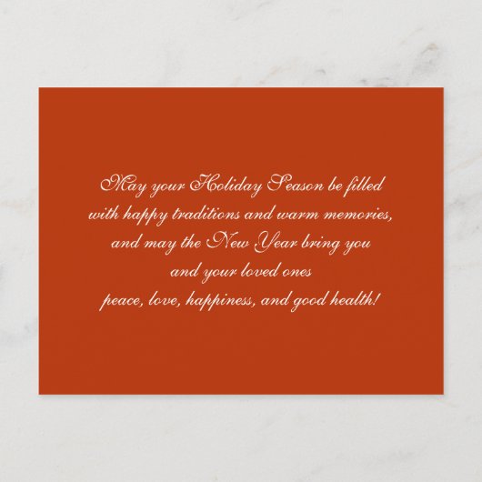 PRETTIGE FEESTDAGEN NL Fine Art Kerst Kaart (Achterkant)