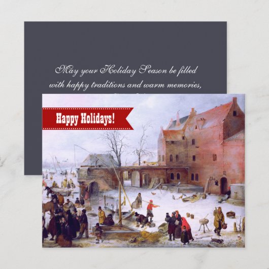 PRETTIGE FEESTDAGEN NL Fine Art Kerst Kaart (Voorkant / Achterkant)