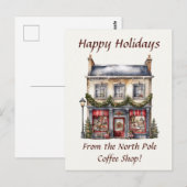 Prettige feestdagen Noordpool Koffiewinkel Briefkaart (Voorkant / Achterkant)
