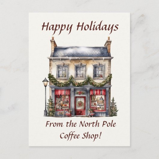 Prettige feestdagen Noordpool Koffiewinkel Briefkaart (Voorkant)