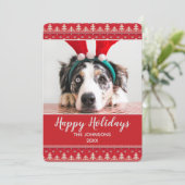 prettige feestdagen Nordic Pattern Foto (Staand voorkant)