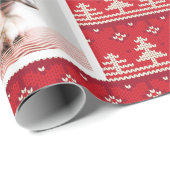 prettige feestdagen Nordic Pattern Foto Cadeaupapier (Rol Hoek)
