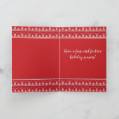 prettige feestdagen Nordic Pattern Photo Greeting Kaart (Binnen)