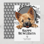 Prettige feestdagen Norwich Terrier Hond Kerstmis Feestdagenkaart (Voorkant / Achterkant)