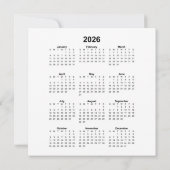 Prettige feestdagen Notaris openbaar 2026 Kalender Kaart (Achterkant)