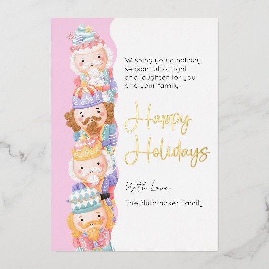 Prettige feestdagen Notenkraker Foto Folie Holiday (Voorkant)