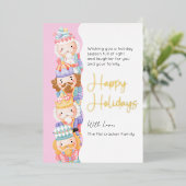 Prettige feestdagen Notenkraker Foto Folie Holiday (Staand Voorkant)