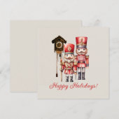 Prettige feestdagen Notenkraker Soldaten Kaart (Voorkant / Achterkant)