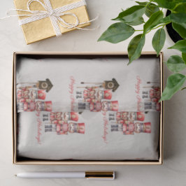 Prettige feestdagen Notenkraker Soldaten Klok Tissuepapier