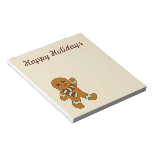 prettige feestdagen Notitieblok Gingerbrood (Schuin)