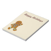 prettige feestdagen Notitieblok Gingerbrood (Linkerzijde)