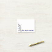prettige feestdagen NYC Status van Liberty Hanukka Post-it® Notes (Op bureau)