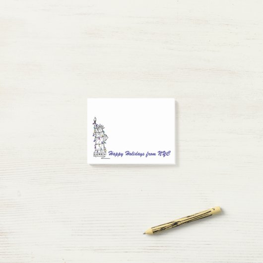 prettige feestdagen NYC Status van Liberty Hanukka Post-it® Notes (Op bureau)