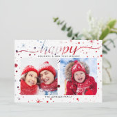 prettige feestdagen of Hanukkah | Tekst voor overe Feestdagenkaart (Staand voorkant)