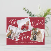 Prettige feestdagen Oh wat leuk Feestdagenkaart (Staand voorkant)