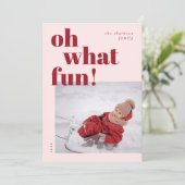 Prettige feestdagen Oh wat leuk Feestdagenkaart (Staand voorkant)