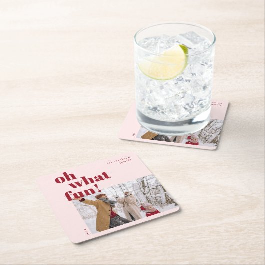 Prettige feestdagen Oh wat leuk Kartonnen Onderzetters (Insitu)