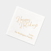 prettige feestdagen "OK" Aangepast bericht feestda Folie Servetten (Links)