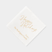 prettige feestdagen "OK" Aangepast bericht feestda Folie Servetten (Rechts)