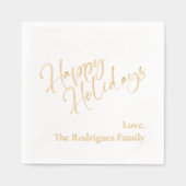 prettige feestdagen "OK" Aangepast bericht feestda Folie Servetten (Voorkant)