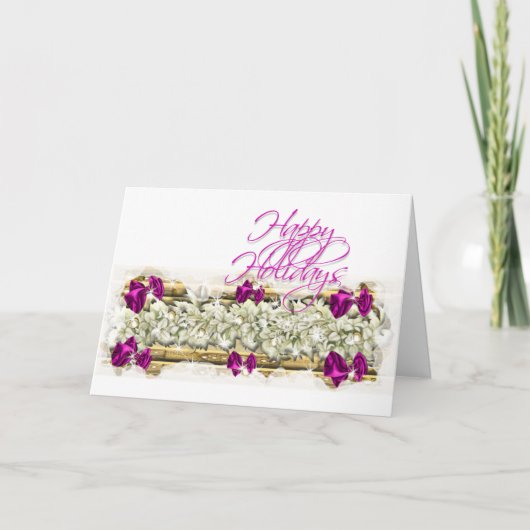 prettige feestdagen "OK" elegante feestelijke bood (Voorkant)