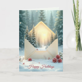 Prettige feestdagen Omhulsel Winterbos Kaart