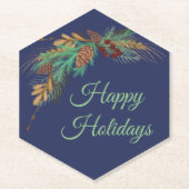 prettige feestdagen Onderzetter papier (Voorkant)