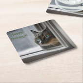 prettige feestdagen Onderzetters van Kitty Cat (Schuin)