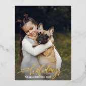 prettige feestdagen One Vertical kerstPhoto Gold (Voorkant)