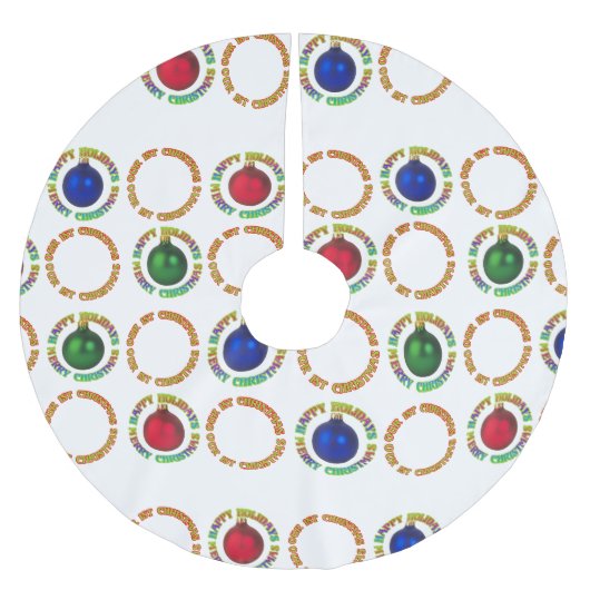 prettige feestdagen ons eerste kerstblauw kerstboom rok (Voorkant)