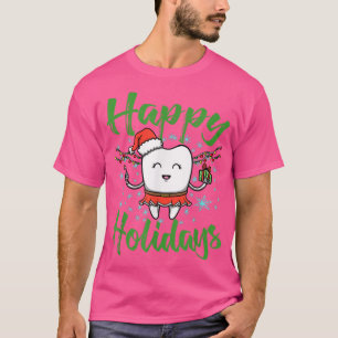 Prettige feestdagen ontwerp van de tand voor de ta t-shirt