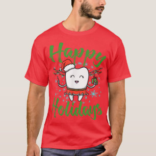 Prettige feestdagen ontwerp van de tand voor de ta t-shirt
