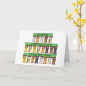 prettige feestdagen op alle Cartoons van het perso Kaart (Gele Bloem)