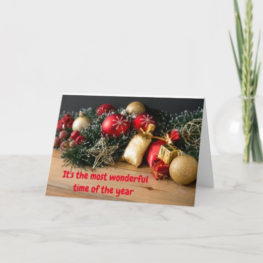 **PRETTIGE FEESTDAGEN** OP DE MEEST WONDERLIJKE VR FEESTDAGEN KAART (Voorkant)