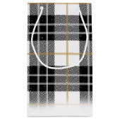 prettige feestdagen op Schotse tartan plaid Klein Cadeauzakje (Achterkant)