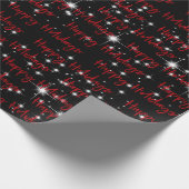 prettige feestdagen op zwart cadeaupapier (Hoek)