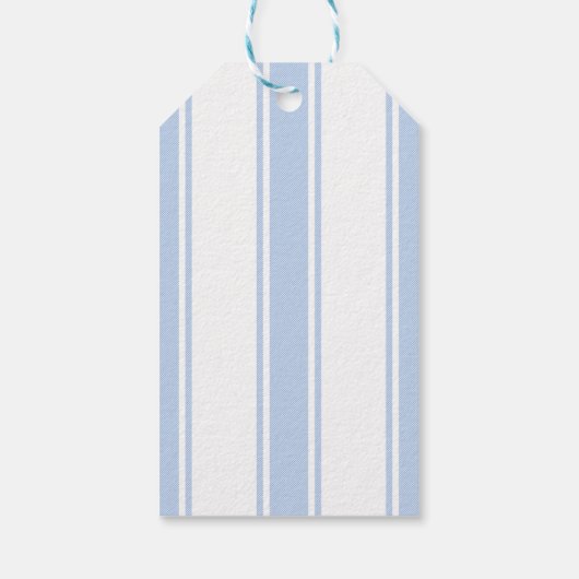 Prettige feestdagen Opulent Blauw Wit Citrus Wreat Cadeaulabel (Achterkant)