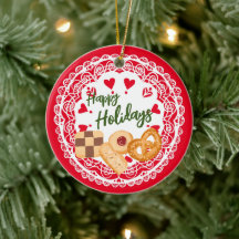 Prettige feestdagen Ornament Deense cookies