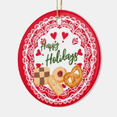 Prettige feestdagen Ornament Deense cookies (Links)