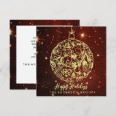 Prettige feestdagen Ornament Elegant Bedrijf (Voorkant / Achterkant)