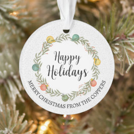 Prettige feestdagen Ornament Feestelijke krans